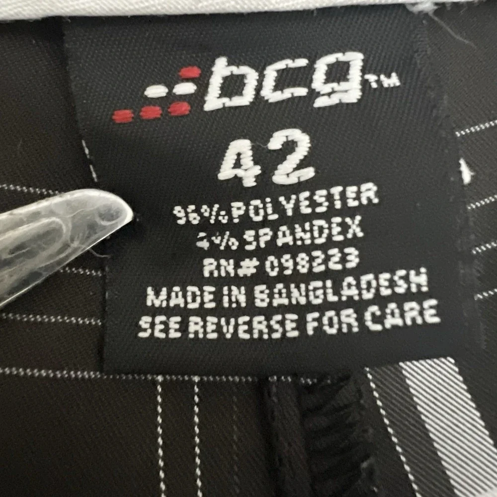 BCG Mens Plaid Performance‎ Golf Shorts Black White Grey Size 42 Stretch Active